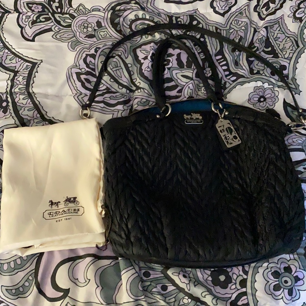 Coach 18634 Madison Quilted Chevron Nylon Lindsey 70th Anniversary.